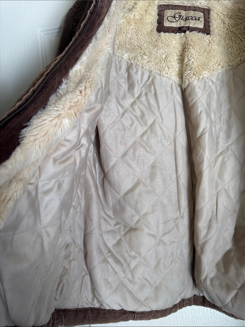 Giacca vintage Women's Teddy-Lined Corduroy Jacket in Brown💕 - Picture 7 of 7